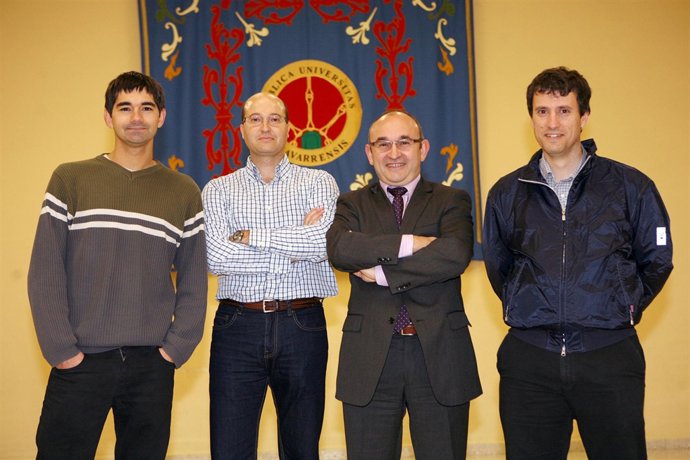de izda. a dcha., Juan Antonio Nazabal, Carlos Fernández, Ignacio Matías y Franc