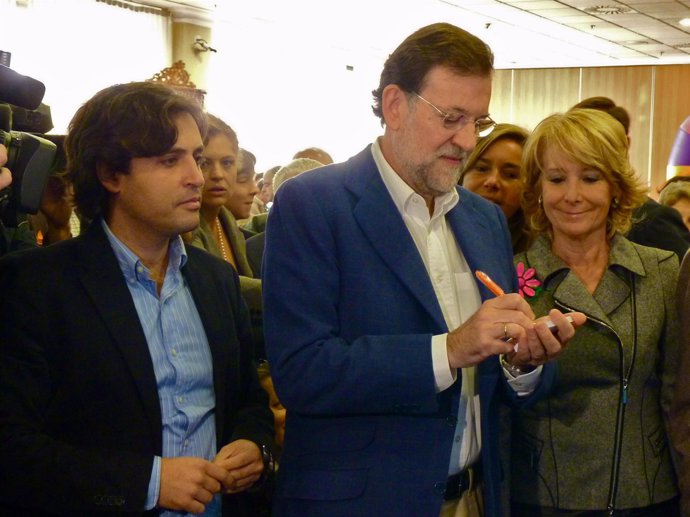 Mariano Rajoy y Esperanza Aguirre en Galapagar (Madrid)