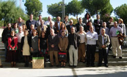 La directora general de Innovación educativa, Aurelia Calzada, con los responsab