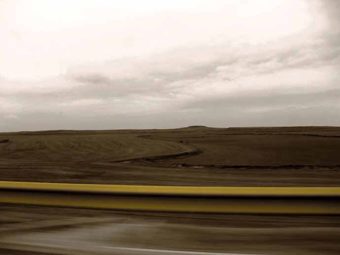 Una de las imágenes de la exposición de Joaquín Reyes en Cariñena