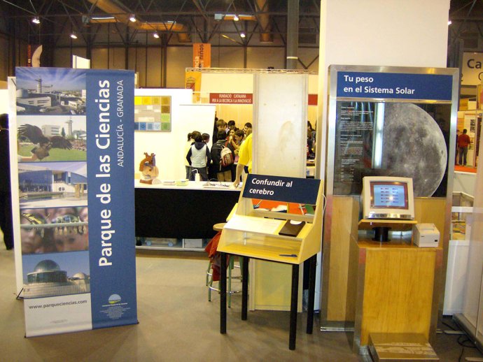 Expositor en el Parque de las Ciencias de Granada.