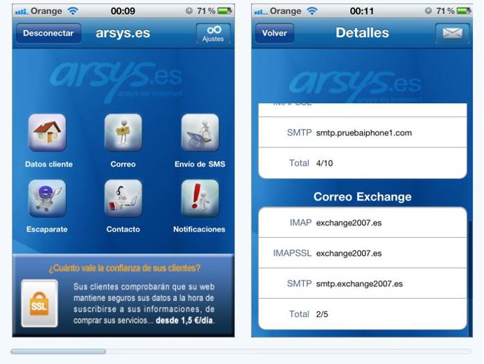 Nueva aplicación para iPhone para los clientes de arsys.es