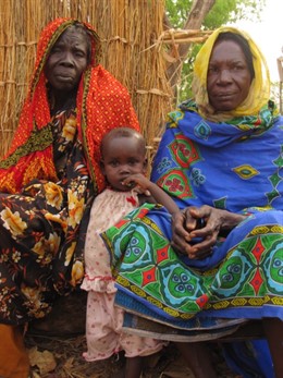 Tres refugiados en África