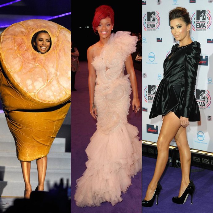 Eva Longoria y Rihanna en los MTV