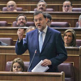 Mariano Rajoy en un pleno del Congreso
