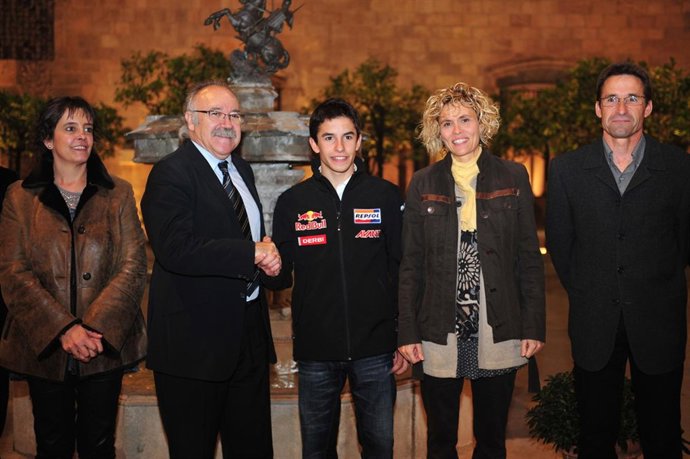 Márquez, en la recepción en la Generalitat de Catalunya