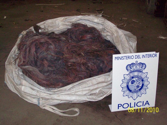 Material intervenidop or la Policía