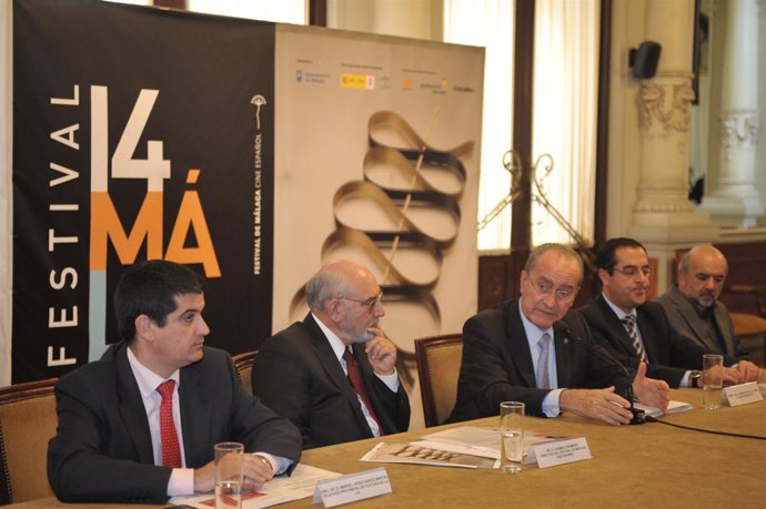 García, Romero, De la Torre, Briones y Lejarza en la presentación del cartel del