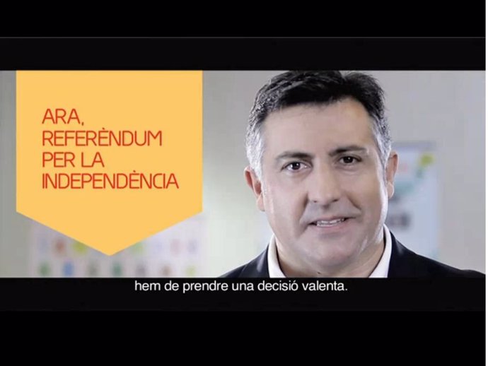 Joan Puigcercós en el spot electoral de ERC