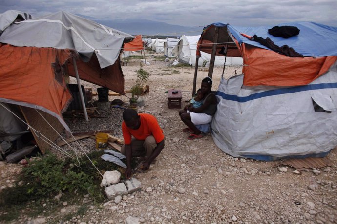 Campamento en Haití