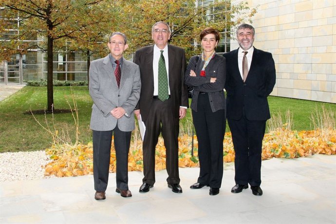 De izda. a dcha., Rafael G. Peinado, Juan Carrasco, Eloísa Ramírez y Ángel Galán