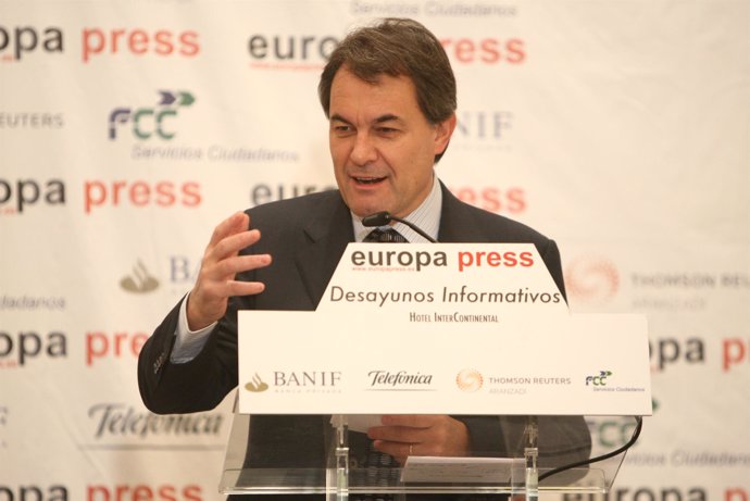 Artur Mas, en los Desayunos de Europa Press