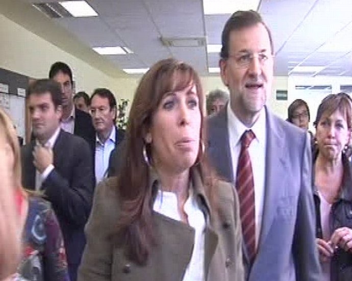 Rajoy y Alicia Sánchez Camacho de campaña