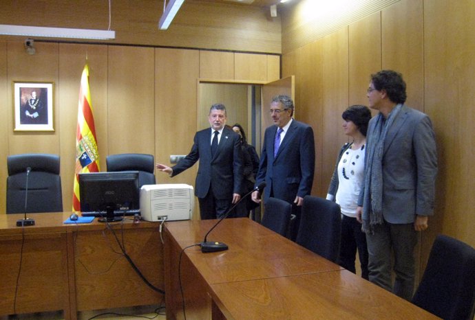 Eugenio Silva en el nuevo juzgado de Fraga (Huesca)