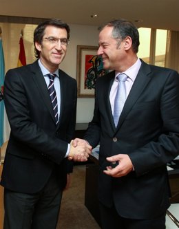 alberto nunez feijoo recibe en audiencia ao reitor de vigofotos: ana varela12/11