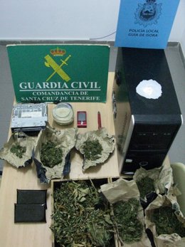 Droga intervenida por Guardia Civil en Guía de Isora