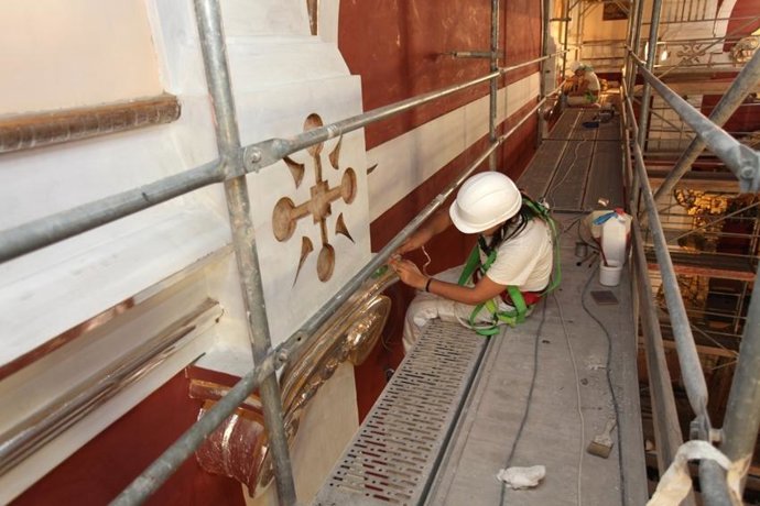 Trabajos de restauración del antiguo asilo de Alcoy.