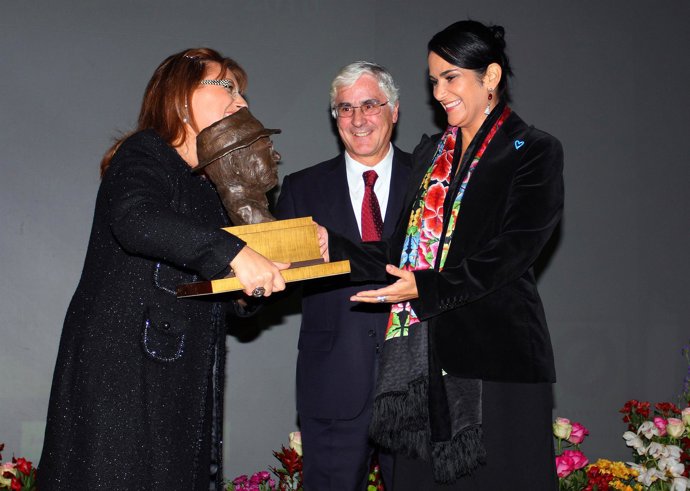 La periodista mexicana en la entrega de premios este viernes