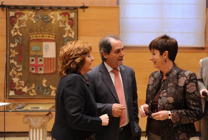 Las consejeras de Educación y Salud con Javier Velasco