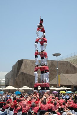 Actuación de unos 'castellers'