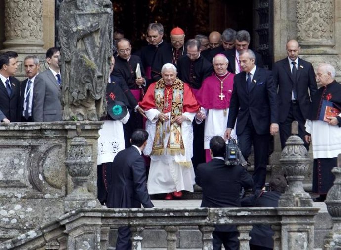 El Papa durante su visita a Santiago