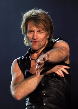 El cantante Jon Bon Jovi durante su actuación en Rock in Rio Madrid 2010