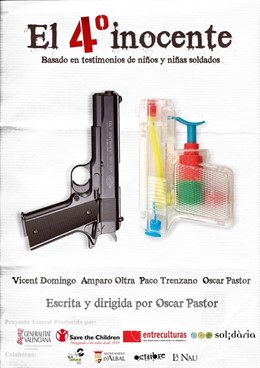 Cartel de la obra sobre los niños soldado