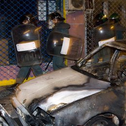 Efectivos de la Guardia Civil de Almería en Mojonera (Almería) tras el apuñalami