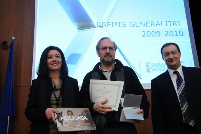 Silvia Caballer en la entrega de los premios a los libros mejor editados