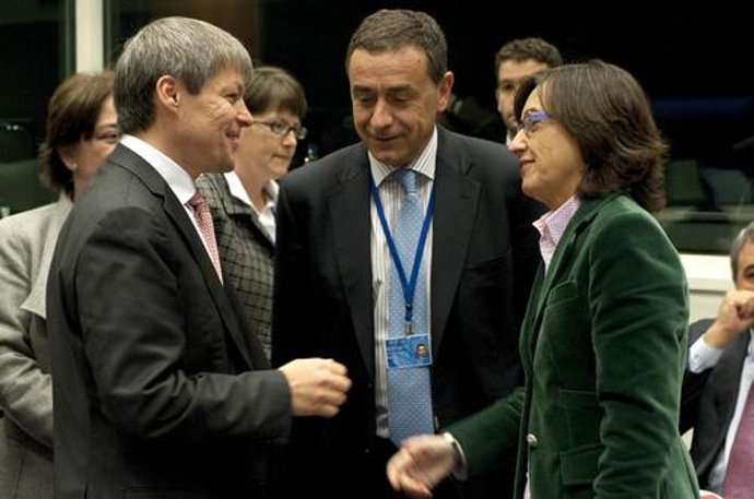 Dacian Ciolos, Rosa Aguilar y Josep Puxeu