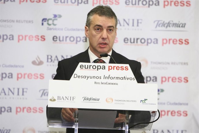 Iñigo Urkullu en los Desayunos de Europa Press