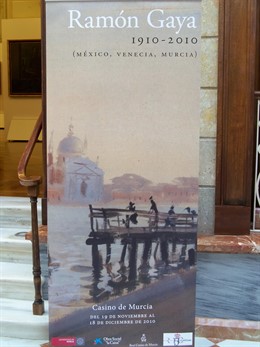 Imagen del cartel de la exposición del pintor murciano, Ramón Gaya
