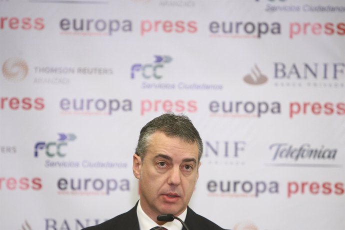 Presidente del PNV, Iñigo Urkullu en los Desayunos de Europa Press