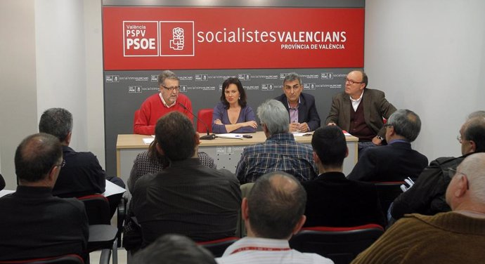 Imagen de la reunión en el PSPV