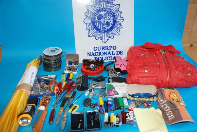 Objetos recuperados Policía