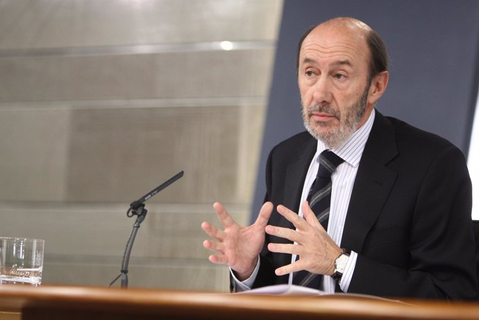 Portavoz del Gobierno y vicepresidente primero, Alfredo Pérez Rubalcaba