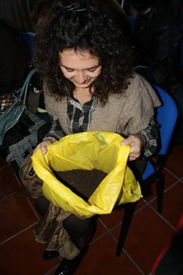 Compost casero elaborado durante el programa