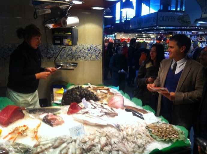 Rivera en La Boqueria
