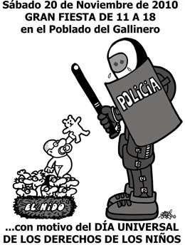 Cartel de la Fiesta del Niño 2010 en el Gallinero