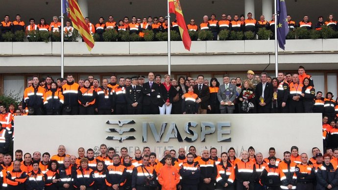 Asistentes a las jornadas de Protección Civil