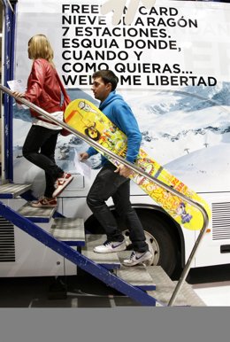 Stand de Nieve de Aragón en la feria valenciana