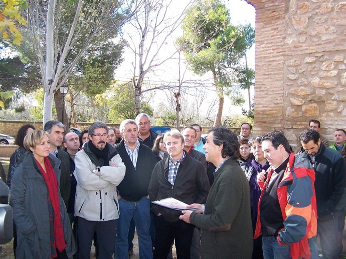 Nieves Ibeas durante el acto en Muel (Zaragoza)