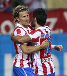 Diego Forlán y Sergio 'Kun' Agüero