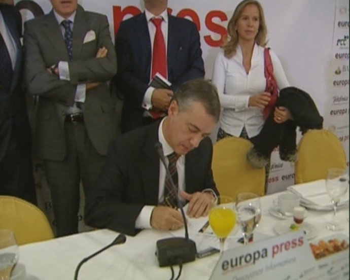 Iñigo Urkullu en los desayunos de Europa Press