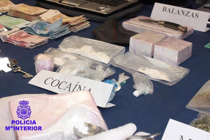 Droga intervenida en un laboratorio de cocaína desmantelado en Burlada.