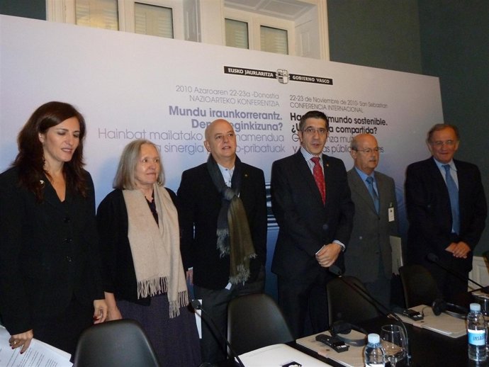 Aguirrezabal, Elorza, López, Segura y Echenique en San Sebastián.