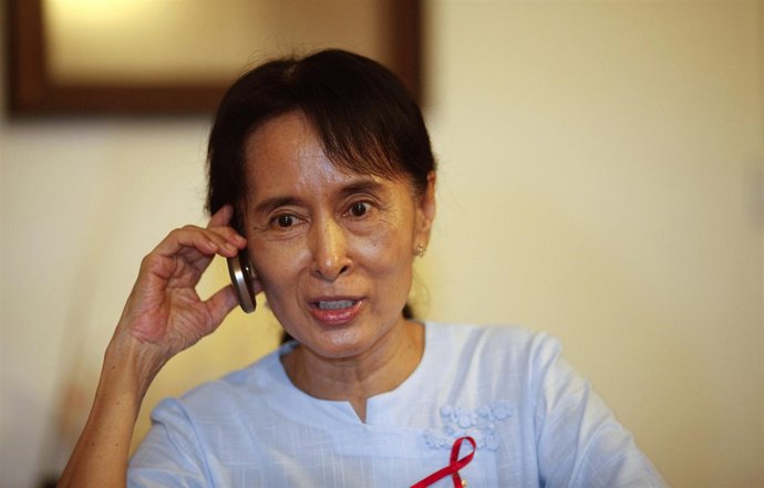 La premio Nobel de la Paz Aung San Suu Kyi 