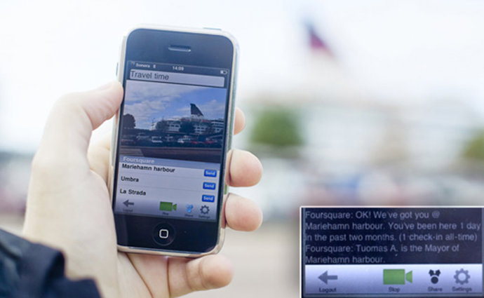 Foursquare en el iPhone