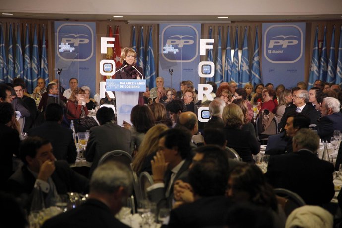 Aguirre durante su intervención en Getafe