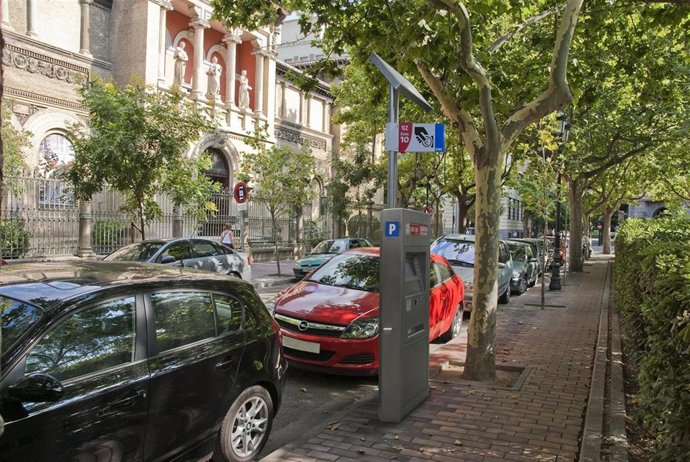 Parquímetro en Plaza de los Sitios